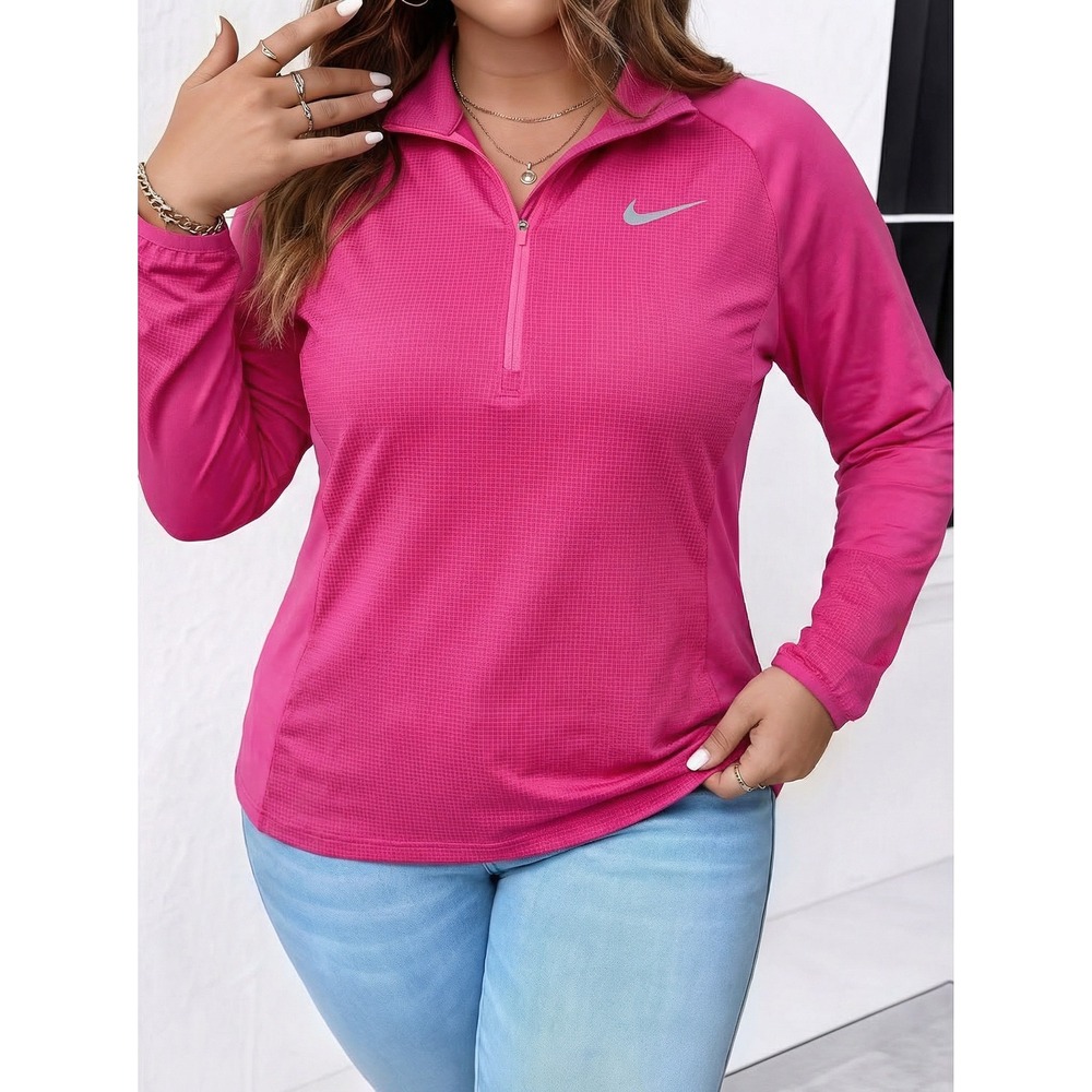 Nike Golf‎ Women XL Pink 1/4 Zip Pullover Jacket Windbreaker Excellent